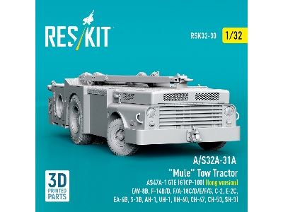 A/S32a-31a "mule" Tow Tractor As47a-1 Gte (Gtcp-100) (Long Version)  - 3d Printed Model Kit - image 3