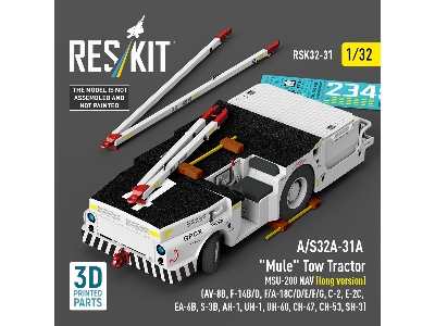 A/S32a-31a "mule" Tow Tractor Msu-200 Nav (Long Version)  - 3d Printed Model Kit - image 1