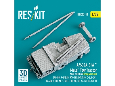 A/S32a-31a "mule" Tow Tractor Msu-200 Nav (Long Version)  - 3d Printed Model Kit - image 4