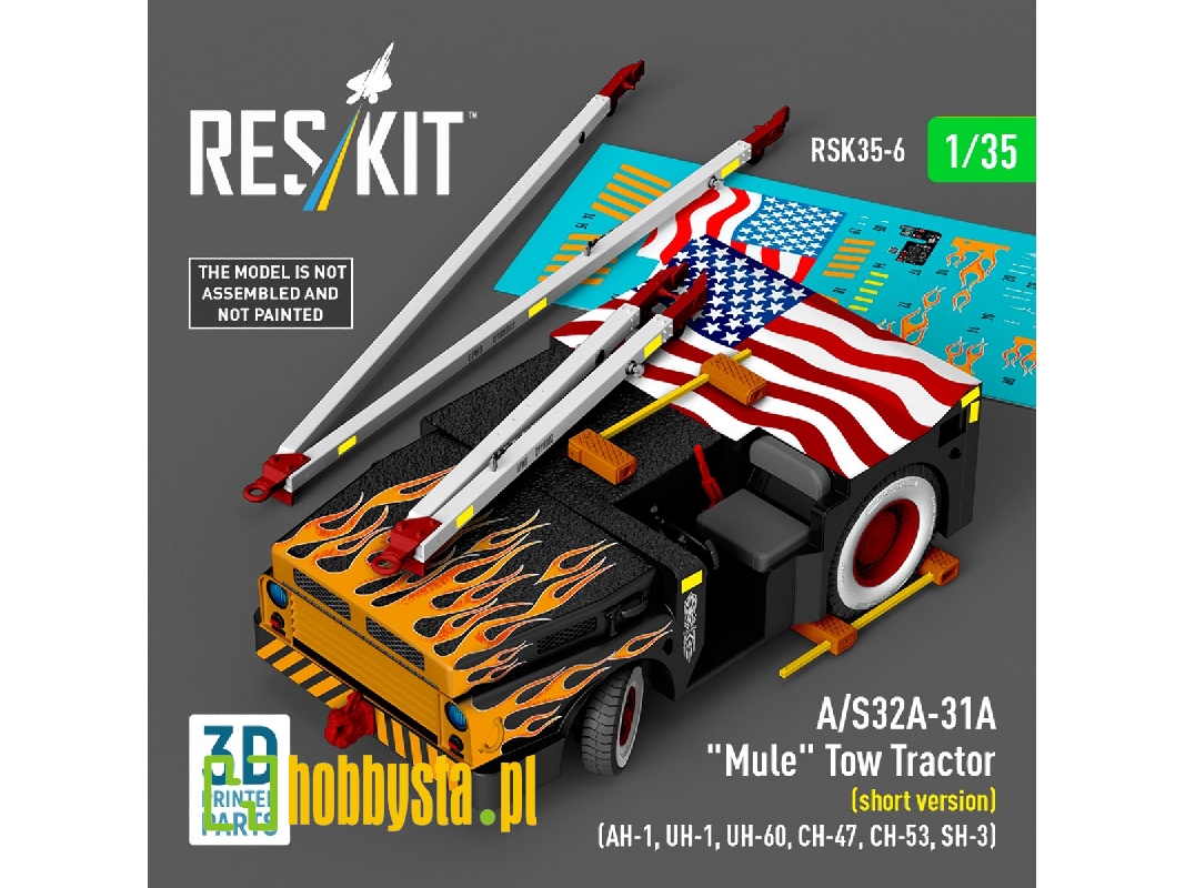 A/S32a-31a  "mule" Tow Tractor (Short Version)  - 3d Printed Model Kit - image 1