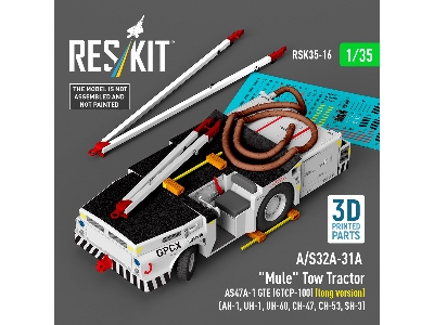 A/S32a-31a  "mule" Tow Tractor As47a-1 Gte (Gtcp-100) (Long Version)  - 3d Printed Model Kit - image 1