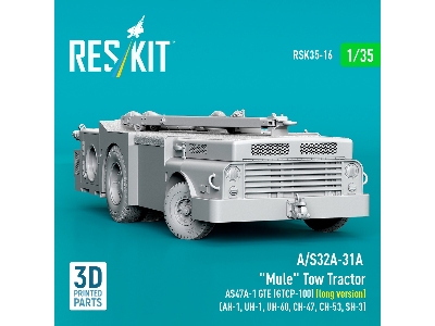 A/S32a-31a  "mule" Tow Tractor As47a-1 Gte (Gtcp-100) (Long Version)  - 3d Printed Model Kit - image 3