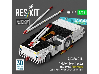 A/S32a-31a  "mule" Tow Tractor Msu-200 Nav (Long Version)  - 3d Printed Model Kit - image 1
