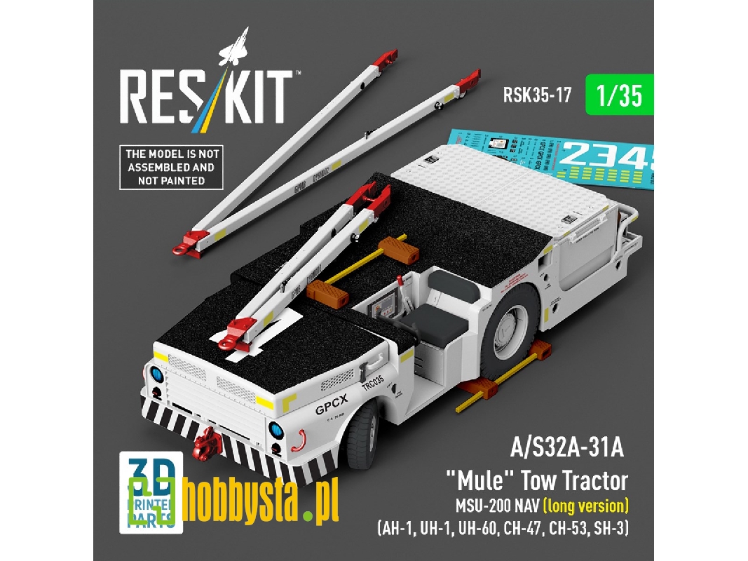 A/S32a-31a  "mule" Tow Tractor Msu-200 Nav (Long Version)  - 3d Printed Model Kit - image 1