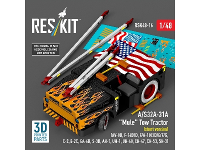 A/S32a-31a "mule" Tow Tractor (Short Version)  - 3d Printed Model Kit - image 1