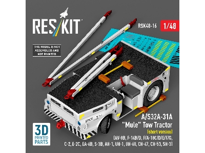A/S32a-31a "mule" Tow Tractor (Short Version)  - 3d Printed Model Kit - image 2