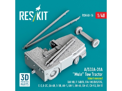 A/S32a-31a "mule" Tow Tractor (Short Version)  - 3d Printed Model Kit - image 3