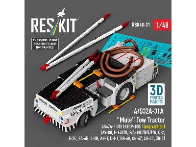 A/S32a-31a "mule" Tow Tractor As47a-1 Gte (Gtcp-100) (Long Version)  - 3d Printed Model Kit - image 1