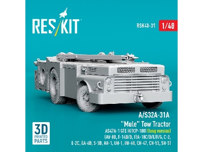 A/S32a-31a "mule" Tow Tractor As47a-1 Gte (Gtcp-100) (Long Version)  - 3d Printed Model Kit - image 2