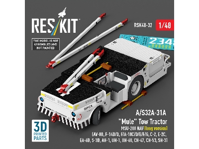 A/S32a-31a "mule" Tow Tractor Msu-200 Nav (Long Version) - 3d Printed Model Kit - image 1