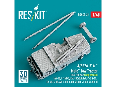 A/S32a-31a "mule" Tow Tractor Msu-200 Nav (Long Version) - 3d Printed Model Kit - image 4