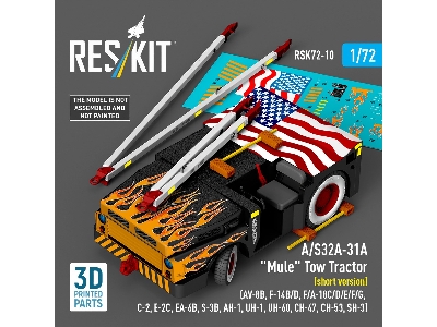 A/S32a-31a "mule" Tow Tractor (Short Version)  - 3d Printed Model Kit - image 1