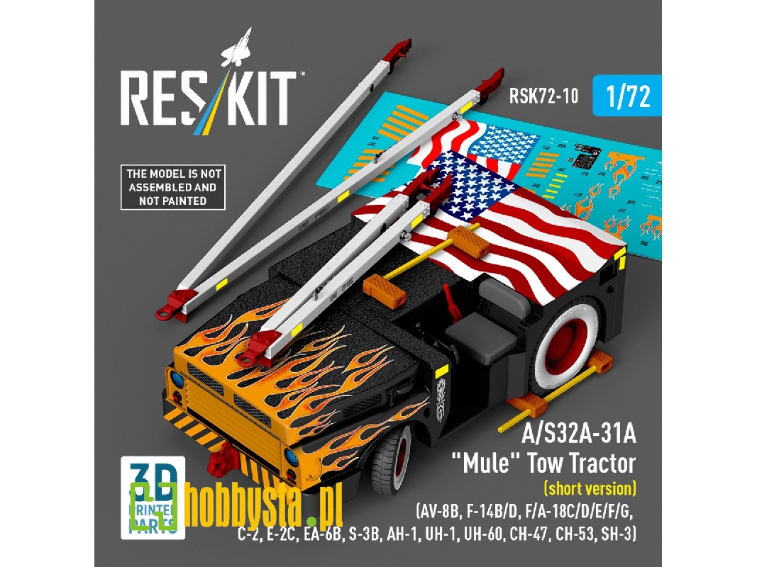 A/S32a-31a "mule" Tow Tractor (Short Version)  - 3d Printed Model Kit - image 1