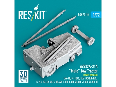 A/S32a-31a "mule" Tow Tractor (Short Version)  - 3d Printed Model Kit - image 3