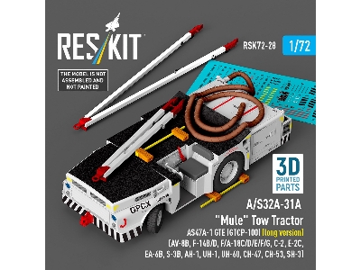 A/S32a-31a "mule" Tow Tractor As47a-1 Gte (Gtcp-100) (Long Version) - 3d Printed Model Kit - image 1