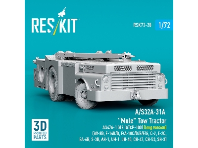 A/S32a-31a "mule" Tow Tractor As47a-1 Gte (Gtcp-100) (Long Version) - 3d Printed Model Kit - image 2