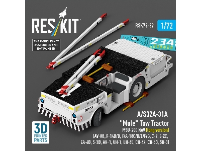 A/S32a-31a "mule" Tow Tractor Msu-200 Nav (Long Version) - 3d Printed Model Kit - image 1