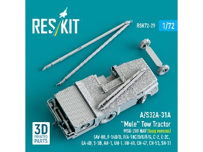 A/S32a-31a "mule" Tow Tractor Msu-200 Nav (Long Version) - 3d Printed Model Kit - image 4