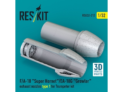 Boeing F/A-18 E/F Super Hornet & Ea-18 G Growler - 3d-printed Exhaust Nozzles Type 1 (For Trumpeter Kits( - image 1