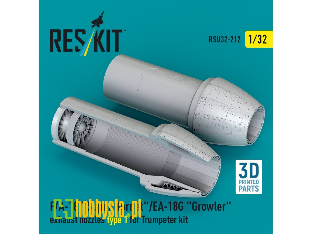 Boeing F/A-18 E/F Super Hornet & Ea-18 G Growler - 3d-printed Exhaust Nozzles Type 1 (For Trumpeter Kits( - image 1
