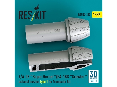 Boeing F/A-18 E/F Super Hornet & Ea-18 G Growler - 3d-printed Exhaust Nozzles Type 1 (For Trumpeter Kits( - image 2