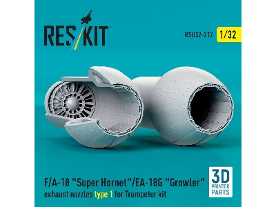 Boeing F/A-18 E/F Super Hornet & Ea-18 G Growler - 3d-printed Exhaust Nozzles Type 1 (For Trumpeter Kits( - image 3
