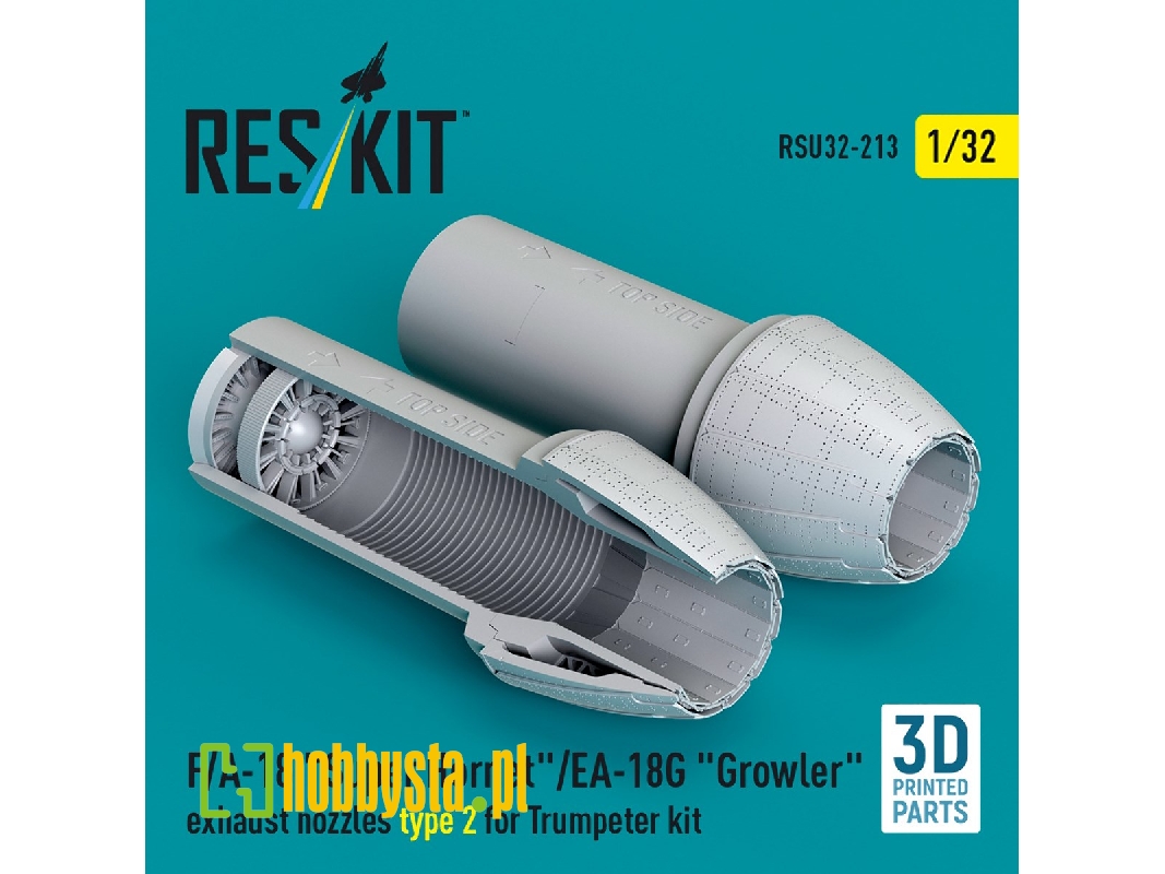 Boeing F/A-18 E/F Super Hornet & Ea-18 G Growler - 3d-printed Exhaust Nozzles Type 2 (For Trumpeter Kits( - image 1