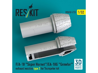 Boeing F/A-18 E/F Super Hornet & Ea-18 G Growler - 3d-printed Exhaust Nozzles Type 2 (For Trumpeter Kits( - image 2