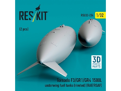 Panavia Tornado F.3 / Gr.1 / Gr.4 - 1500l Underwing Fuel Tanks - Riveted (Raf/Rsaf) (2 Pcs / 3d Printed) - image 3