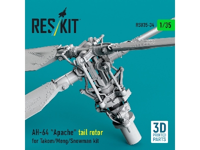 Ah-64 Apache - 3d-printed Tail Rotor (For Takom / Meng And Snowman Kits) - image 2