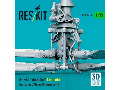 Ah-64 Apache - 3d-printed Tail Rotor (For Takom / Meng And Snowman Kits) - image 3