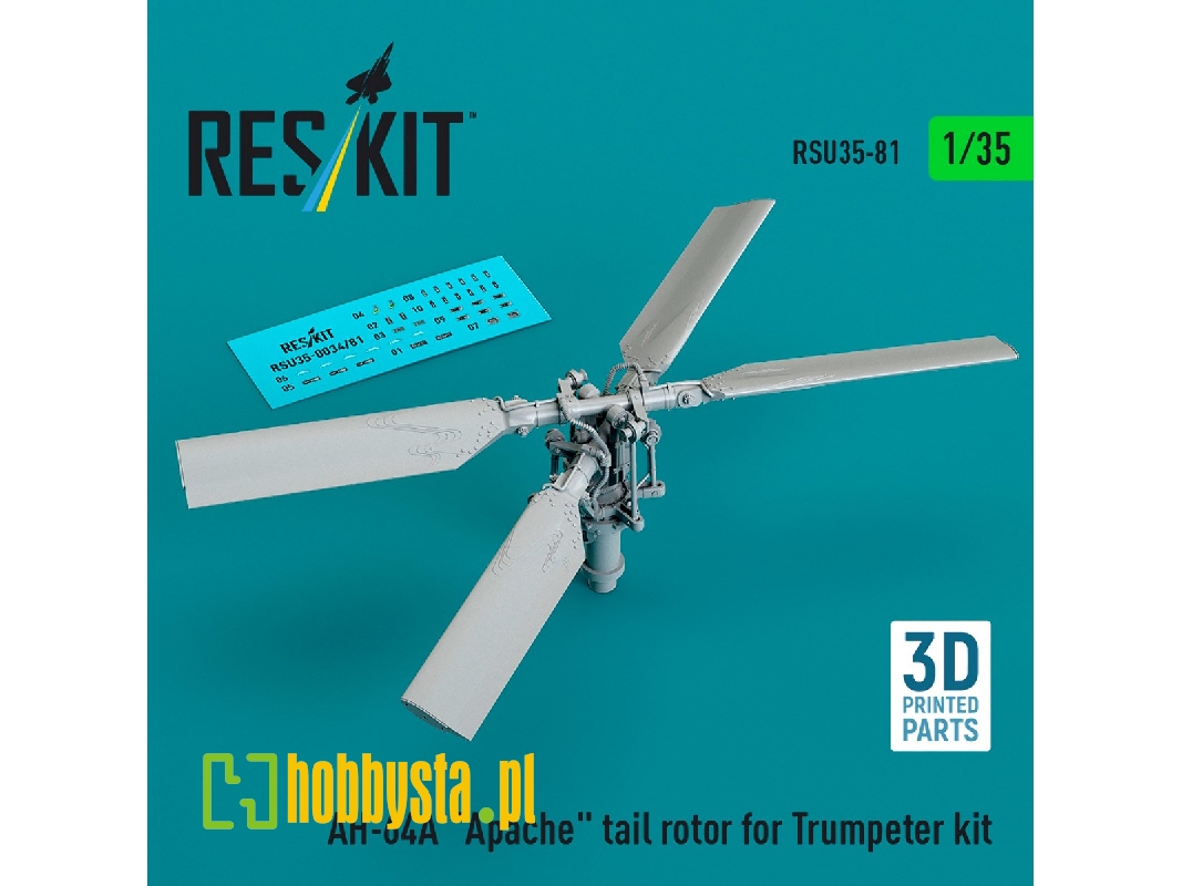 Ah-64 A Apache - 3d-printed Tail Rotor (For Trumpeter Kits) - image 1