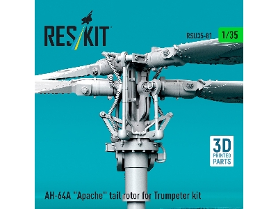 Ah-64 A Apache - 3d-printed Tail Rotor (For Trumpeter Kits) - image 3