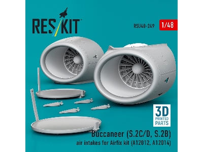 Buccaneer S.2 B/C/D - 3d-printed Air Intakes (For Airfix A12012 And A12014 Kits) - image 1