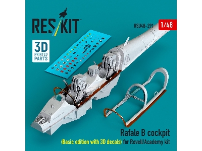 Dassault Rafale B - 3d-printed Cockpit Basic Edition With 3d Decals (For Revell / Academy Kits) - image 1