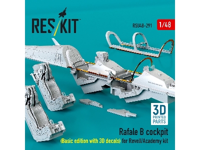 Dassault Rafale B - 3d-printed Cockpit Basic Edition With 3d Decals (For Revell / Academy Kits) - image 2
