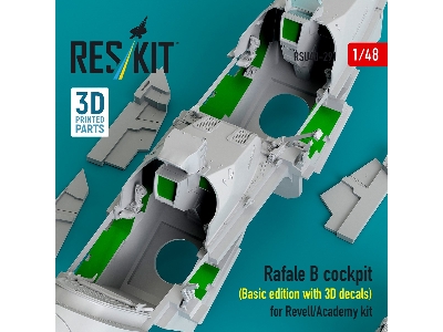 Dassault Rafale B - 3d-printed Cockpit Basic Edition With 3d Decals (For Revell / Academy Kits) - image 3