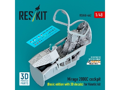 Dassault Mirage 2000 C - 3d-printed Cockpit Basic Edition With 3d Decals (For Kinetic Kits) - image 1