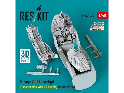 Dassault Mirage 2000 C - 3d-printed Cockpit Basic Edition With 3d Decals (For Kinetic Kits) - image 2