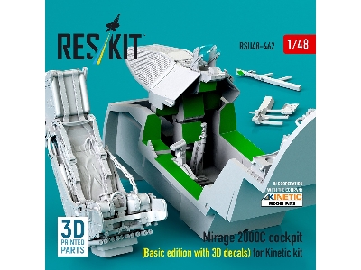 Dassault Mirage 2000 C - 3d-printed Cockpit Basic Edition With 3d Decals (For Kinetic Kits) - image 3