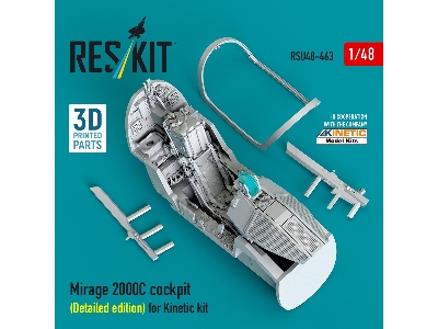 Dassault Mirage 2000 C - 3d-printed Cockpit Detailed Edition (For Kinetic Kits) - image 2