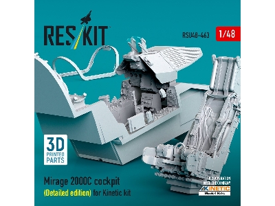 Dassault Mirage 2000 C - 3d-printed Cockpit Detailed Edition (For Kinetic Kits) - image 3