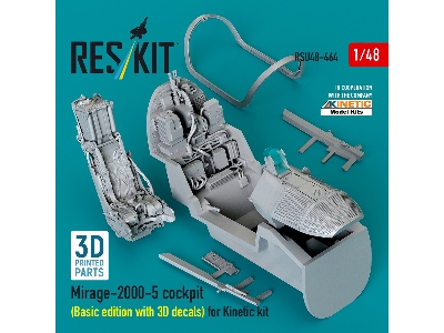 Dassault Mirage-2000-5 - 3d-printed Cockpit Basic Edition With 3d Decals (For Kinetic Kits) - image 2