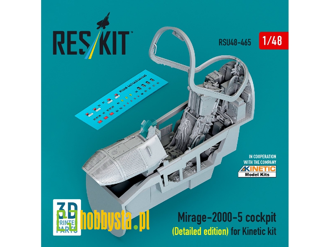 Dassault Mirage-2000-5 - 3d-printed Cockpit Detailed Edition (For Kinetic Kits) - image 1