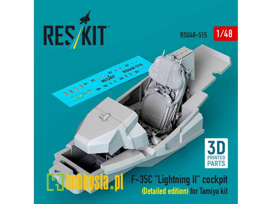 Lockheed Martin F-35 C Lightning Ii - 3d-printed Cockpit Detailed Edition (For Tamiya Kits) - image 1