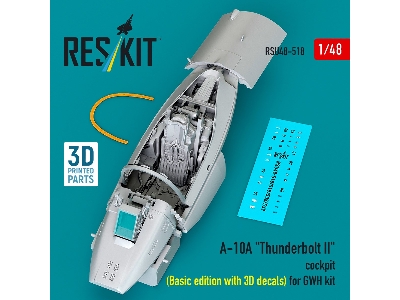 Fairchild A-10 A Thunderbolt Ii - 3d-printed Cockpit Basic Edition With 3d Decals (For Gwh Kits) - image 1