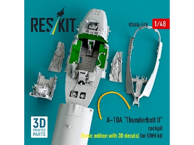 Fairchild A-10 A Thunderbolt Ii - 3d-printed Cockpit Basic Edition With 3d Decals (For Gwh Kits) - image 2