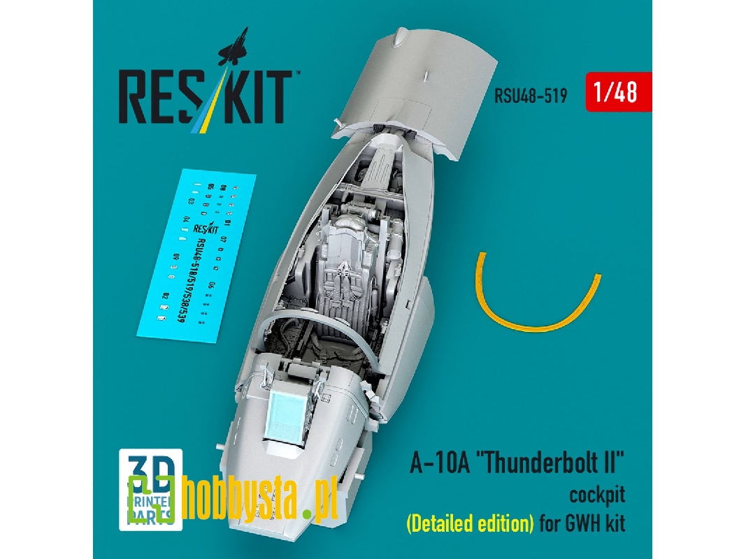 Fairchild A-10 A Thunderbolt Ii - 3d-printed Cockpit Detailed Edition (For Gwh Kits) - image 1