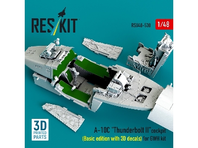 Fairchild A-10 C Thunderbolt Ii - 3d-printed Cockpit Basic Edition With 3d Decals (For Gwh Kits) - image 3