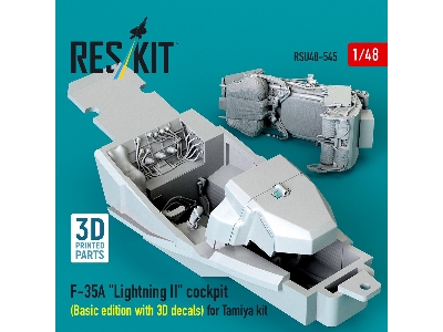 Lockheed Martin F-35 A Lightning Ii - 3d-printed Cockpit Basic Edition With 3d Decals (For Tamiya Kits) - image 2
